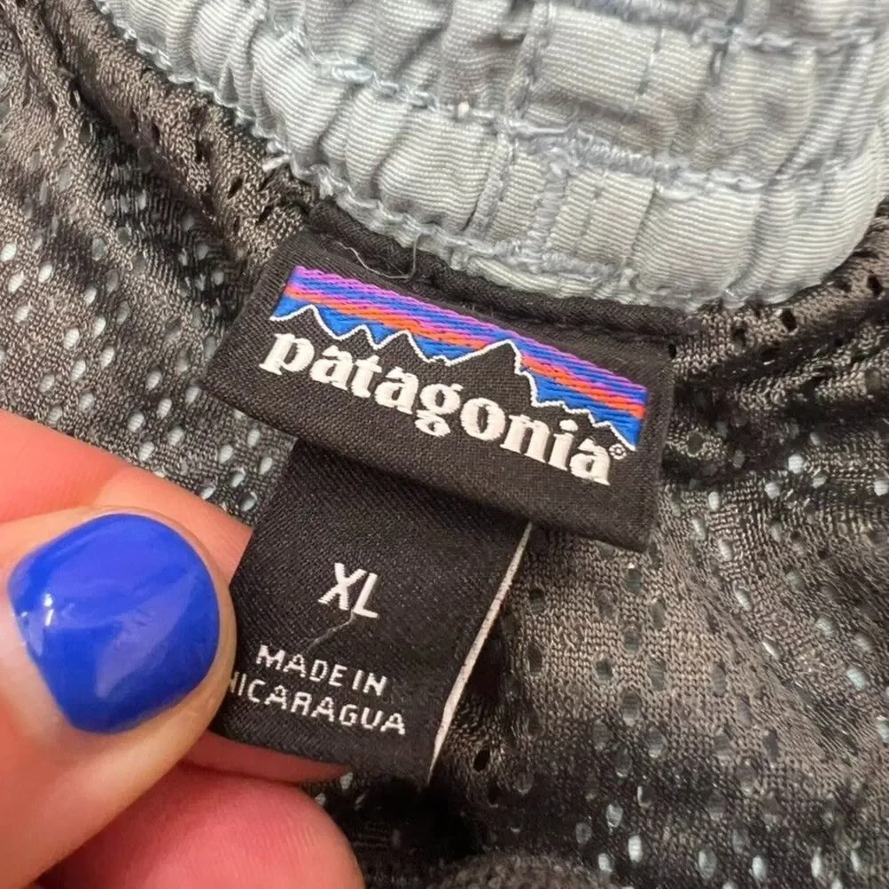 Patagonia Inner Mesh Liner Light Blue Hiking Baggie Shorts Mens Size XL